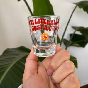 Shot Glass, Y2K Retro I&#39;m Just a Girl Groovy Gift, Novelty Party Favor, Barware Collectible, Birthday Present, 90s Nostalgia