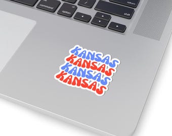 Vintage Kansas College Kiss-Cut Aufkleber, Retro-Design für Scrapbooking, Laptop Aufkleber, Wasserflaschen, Bullet Journals und DIY