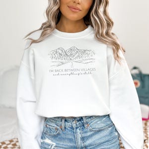 Dörfer Rundhalsausschnitt, Kuschliger Pullover, Grafikpullover, Geschenk für Sie/Ihn, bequemes Sweatshirt