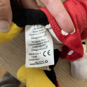 Vintage 9-tums Mimmi Pigg Säckväska Plysch Disney Leksak Gosedjur bild 5