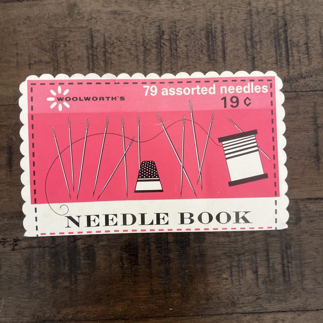 Vintage Woolworth's Needle Book 79 Assorted Needles Incomplete Western ...