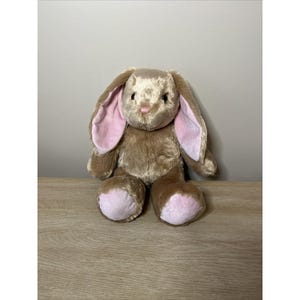 VTG 2002 Build-a-Bear Brown Tan Sitting Fluffy Bunny Rabbit Stuffed Plush BAB