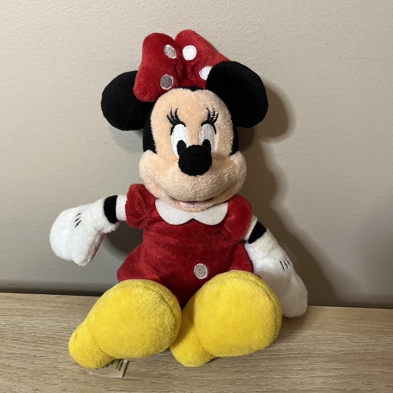 Vintage 9-tums Mimmi Pigg Säckväska Plysch Disney Leksak Gosedjur bild 1