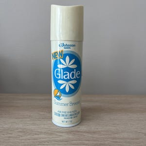Rare Vintage 1983 Glade Summer Breeze Air Freshener 7 Oz Spray Prop Collectible