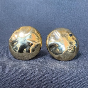 Givenchy Designer Vintage Gold Tone Round Clip On Earrings | Givenchy Earrings | Vintage Earrings | Designer Clip On