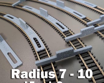 OO Gauge Track Laying Templates – Radius 7 to 10 – 67mm Track Spacing Kit