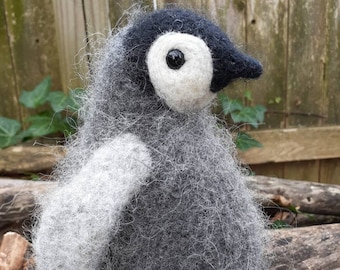 Penguin chick plush, Emperor penguin stuffed animal