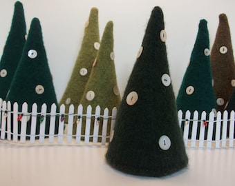 Christmas tree, felted wool holiday decor