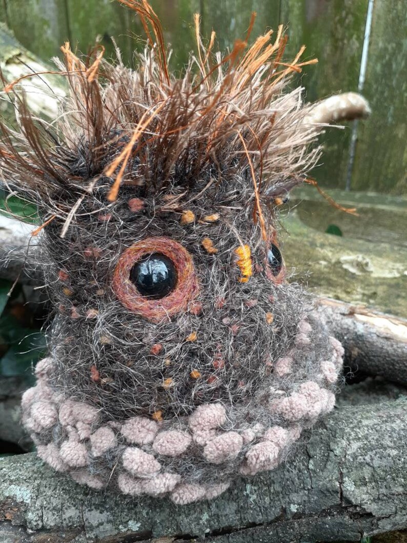Woodland Owl stuffed animal with plush nest image 8