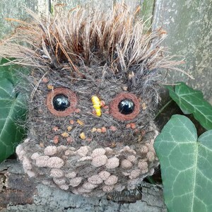 Woodland Owl stuffed animal with plush nest image 2