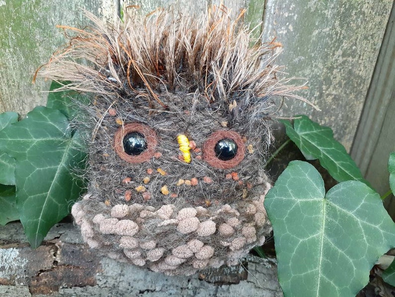 Woodland Owl stuffed animal with plush nest image 2