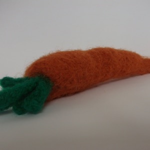 Carrot, felted wool