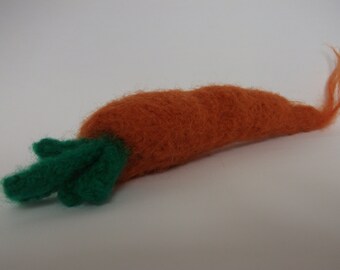 Carrot, felted wool