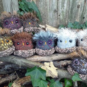 Woodland Owl stuffed animal with plush nest image 10