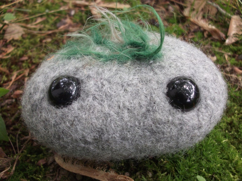 Rock plush toy, stuffed stone image 1