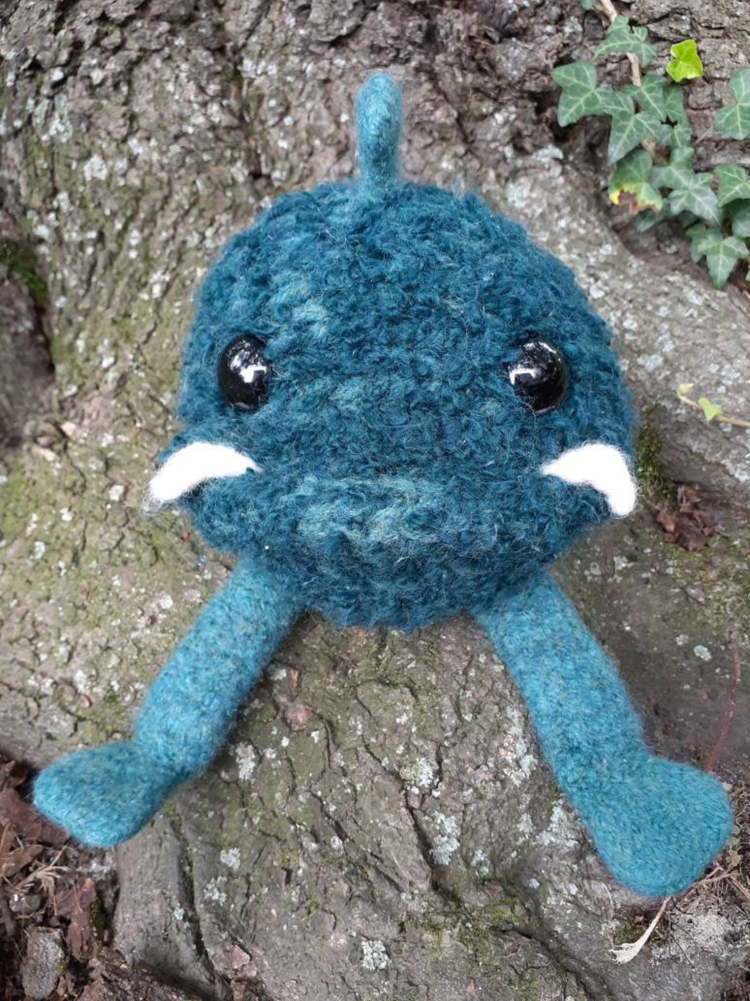 Sea Monster Plush, Custom Color Stuffed Animal, True Handmade Knit