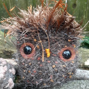 Woodland Owl stuffed animal with plush nest image 6