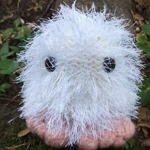 Yeti stuffed animal, Abominable Snowman plush, true handmade mysterious Cryptid toy