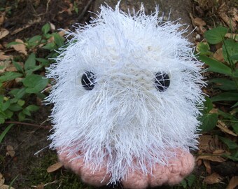 Yeti stuffed animal, Abominable Snowman plush, true handmade mysterious Cryptid toy