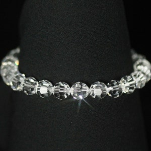 Crystal Bridal Bracelet, Silver, Swarovski Crystal Bracelet, Wedding Jewelry, Clear Crystal Bracelet CLARA image 2