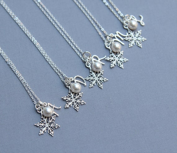 Bridesmaids necklaces set of best sale 4