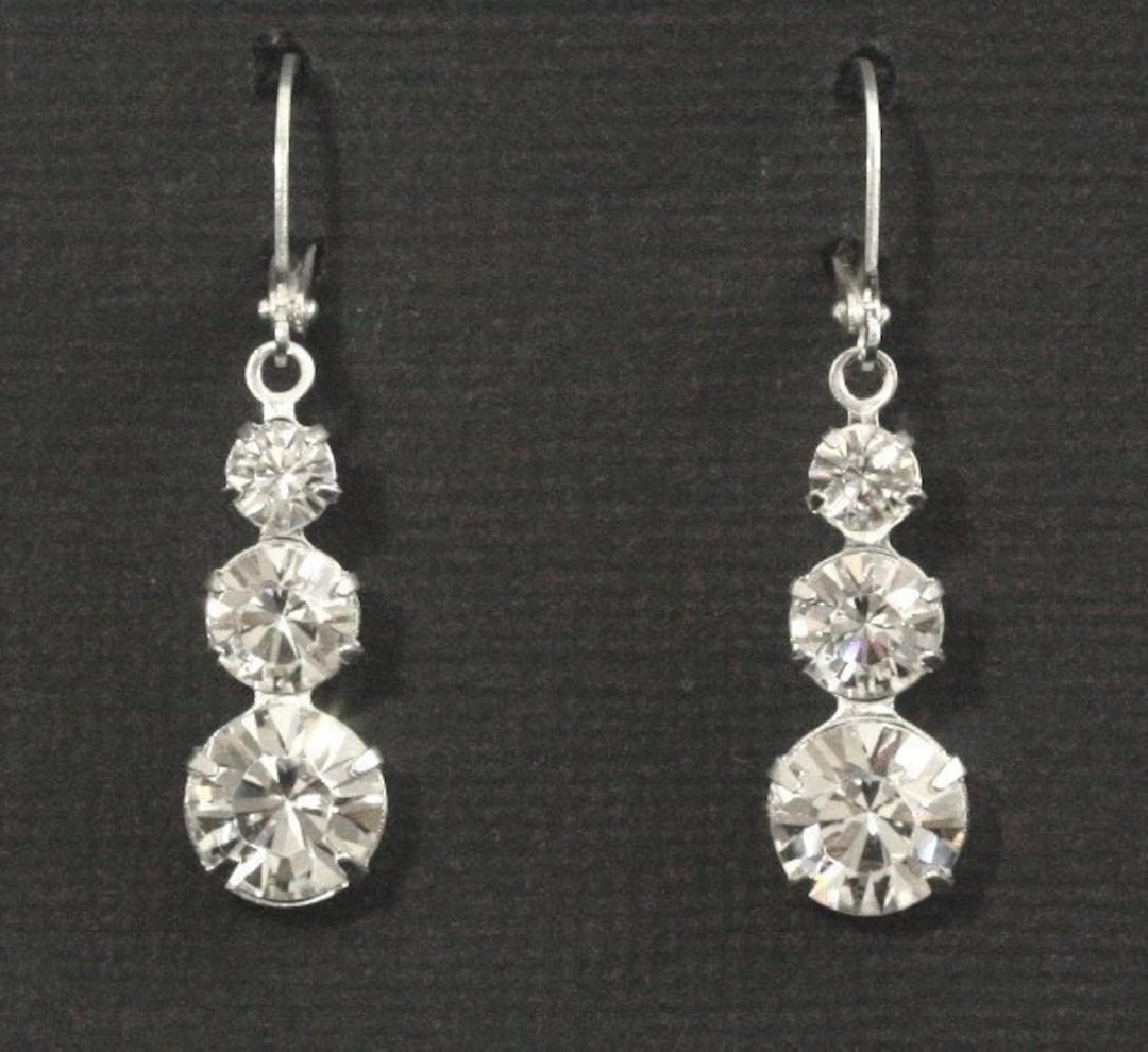 Rhinestone Earrings Bridal Earrings, Bridal Jewelry, Wedding ...