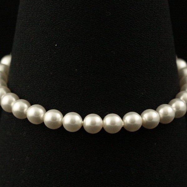 Statement Pearl Bracelet in White
