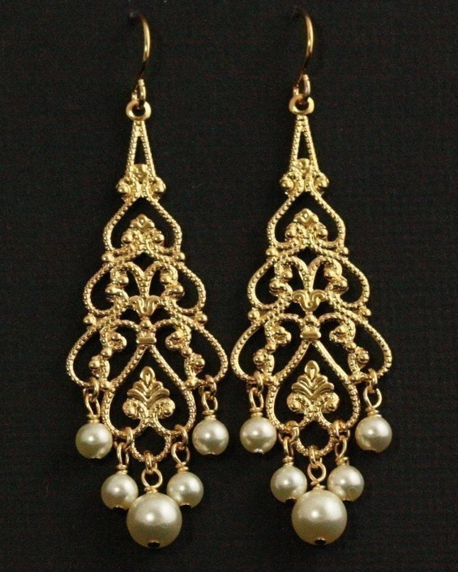 chandelier pearl earrings for wedding
