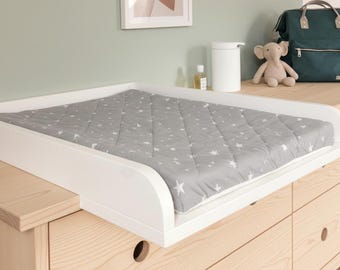 Fasciatoio su misura – Bianco – Adattabile ai tuoi mobili fino a 80 cm di larghezza (Fasciatoio)