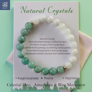 Natural 8mm Gemstone Bead Stretch Bracelets - Handmade for Men and Women