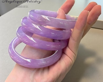 ジェイド バングル 紫 現在、この商品の在庫はありません - Etsy