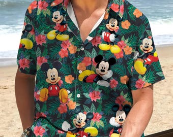 Mickey Mouse Hawaiian Shirt, Disney Hawaiian Shirt, Mickey Aloha Shirt, Hawaii Trip Shirt, Disney Beach Hawaii Shirt, Mickey Summer Shirt