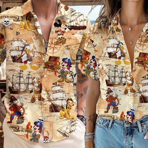 Disney Fluch Der Karibik Hawaiihemd, Piraten Karte Shirt, Mickey Pirates Hawaiihemd, Piraten Leben Shirt, Disney Familie Piraten Shirts