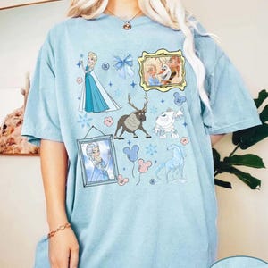 Retro Disney Princess Elsa Bow Shirts, Elsa Shirt, Frozen Shirts, Frozen Coquette Tee, Magic Kingdom Princess shirt, Disney Princess Shirt