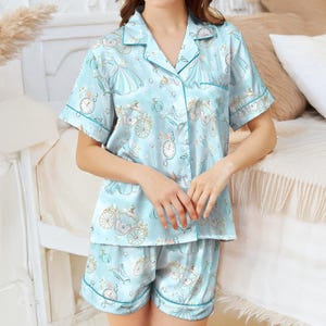 Cinderella Princess Satin Pajamas Set, Disney Princess Pajamas, Cinderella Meet Me At Midnight Pajamas, Magic Kingdom Pajamas