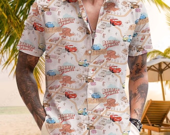 Radiator Springs Disney Cars Hawaiian Shirt, Disney  Cars Hawaiian Shirt, Hawaii Trip Shirt, Disneyland Beach Hawaii Shirt, Cars Land Shirt