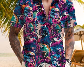 Star Wars Hawaiian Shirt, Star Wars Characters Shirt, Disney Star Wars Shirt, Star Wars Summer Shirts, Star War Fan Gifts