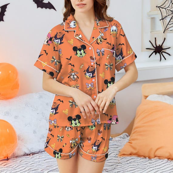 ディズニー ハロウィン サテン パジャマ ショートセット、ミッキー