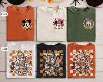 Retro Disney Halloween Koszulki Rodzinne, Koszulka Mickey and Friends Halloween, Koszulka Rodzinna Halloween, Koszulka Mickey Co. Halloween, Koszulka Disney