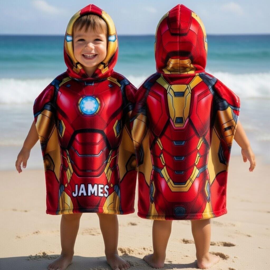 Hooded Towel Iron Man Towel Iron Man 808088 Marvel Iron Man Youth