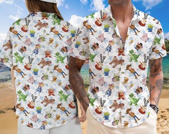 Toy Story Hawaiian Shirt, Toy Story Friends Hawaiian, Toy Story Button Up, Disney Hawaiian Shirt, Hawaiian Trip Shirt, Disneyland Summer Tee