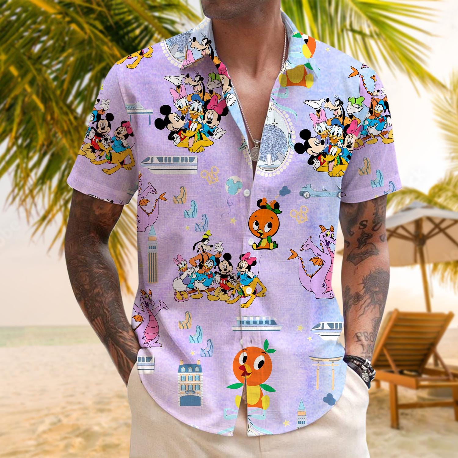 Discover Disney Epcot Hawaiian Shirt, Epcot Park Icon Shirt, Epcot Aloha Shirt, Epcot Watercolor Button Up, Disney Summer Shirt, Epcot Trip Tee