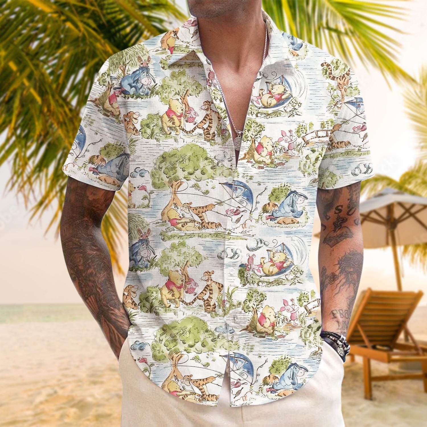 Discover Hundred Acre Wood Hawaiian Shirt, Winnie the Pooh Hawaiian Shirt, Pooh and Friends Shirt, Pooh Aloha Shirt, Pooh Bear Shirt, Disney Trip