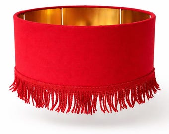 hand made, Lampshade head, red, decoration, gift, gold , modern, luxury, lighting, living room,
