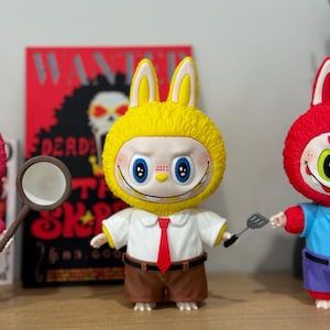 SpongeBob Labubu Figure – Funny Crossover Collectible | Hand-Painted Face | 3D Printed Art Toy