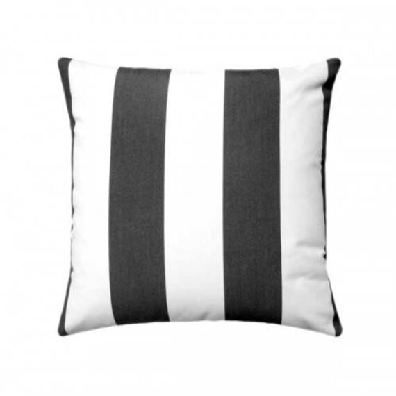 Sunbrella Cabana Classic Outdoor Throw Pillow 58030 0000 | Etsy Sunbrella Cabana rayas blanco y negro cojines para Patio al