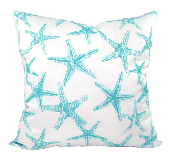 Nautical Outdoor Throw Pillow Starfish Pillows Premier Etsy