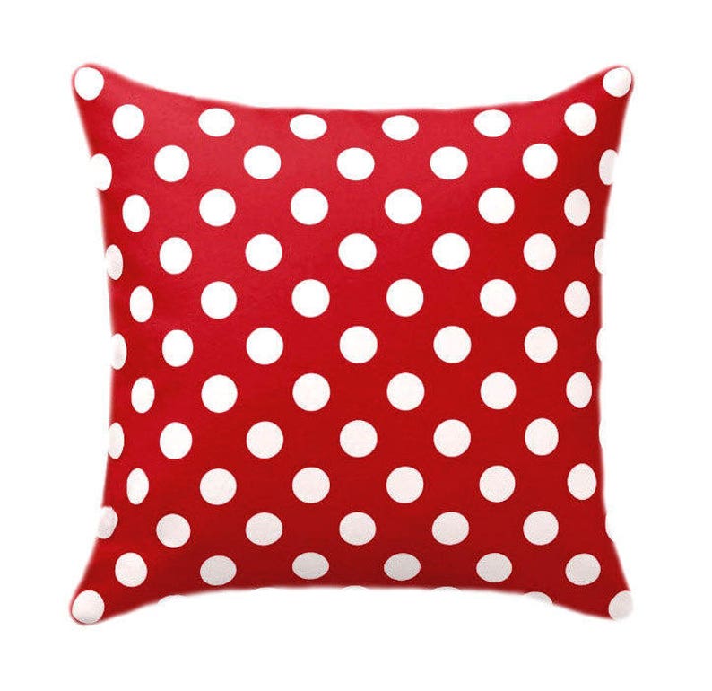 Red Polka Dot STUFFED Pillow Red Toss Pillow Polka Dot | Etsy