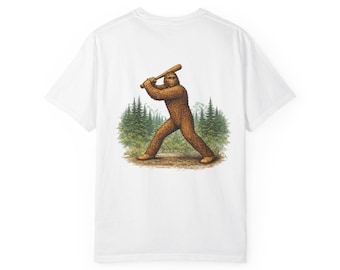 Get Wild Bigfoot, Baseball T-Shirt | Sasquatch Illustration, Forest Adventure