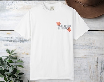 Stay Salty floral design T-shirt | Christian scripture Matthew 5:13